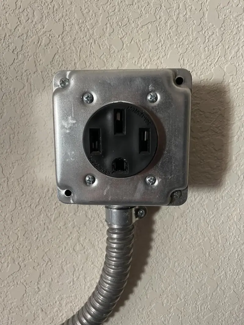 NEMA 14-50 outlet installed for Smart Home Electrical in Running Springs